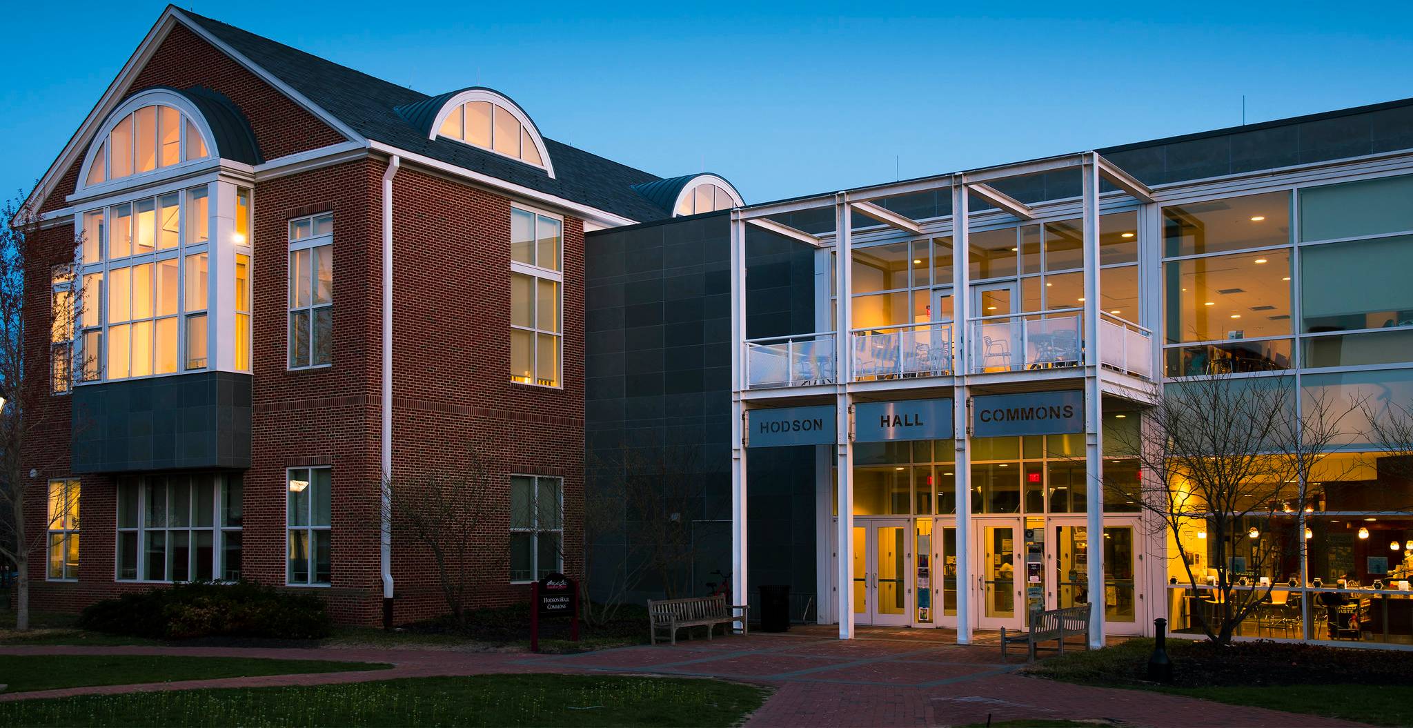 Hodson hall at night