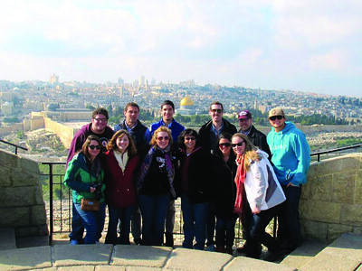 students on a trip to israel through the institute of religion, politics, and culture