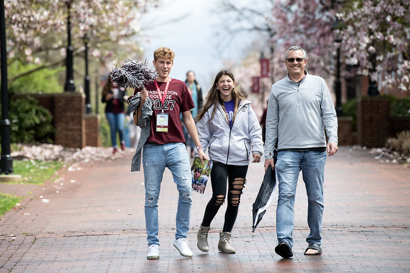 Admitted Students Walking Campus