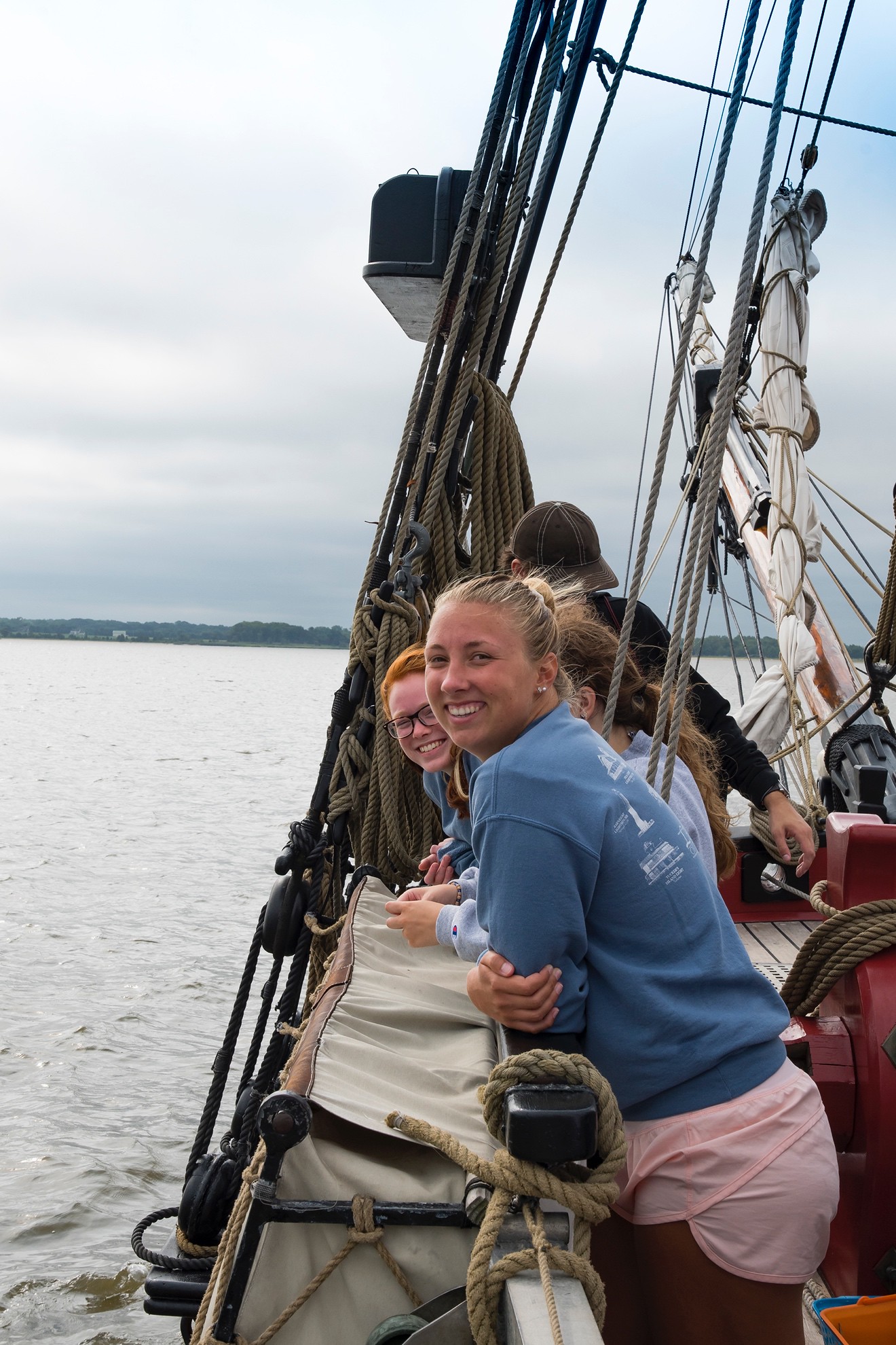 Girls on boat