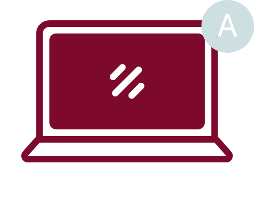 Maroon Laptop Icon