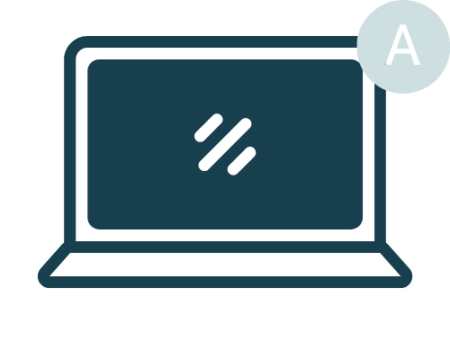 Dark Teal Laptop Icon
