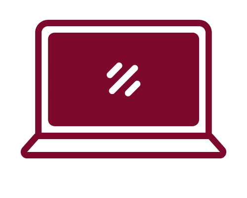 Maroon Laptop Icon