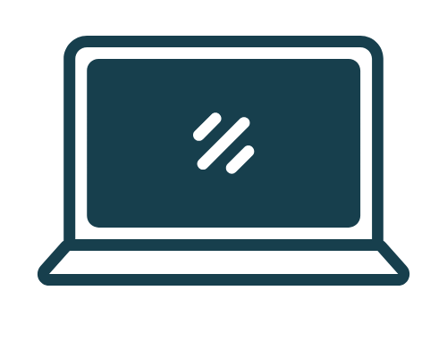 Dark Teal Laptop Icon