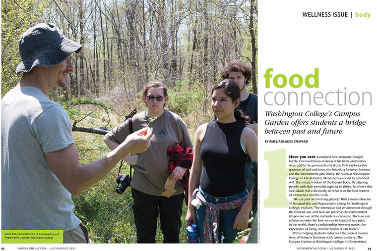 Shore Monthly article about the campus garden