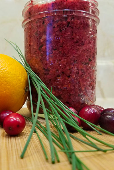 Wild Onion Cranberry Relish