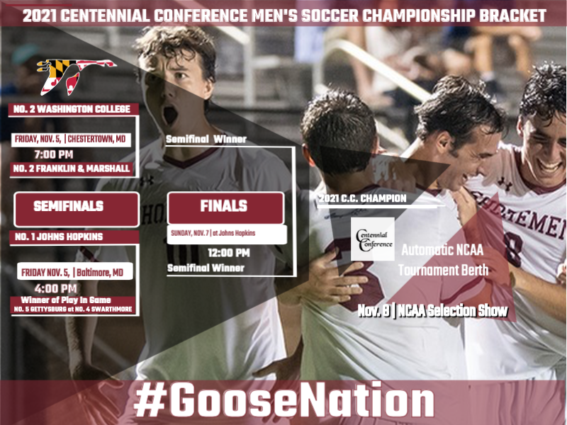 2021 Centennial Conference Men's Soccer Championship Bracket