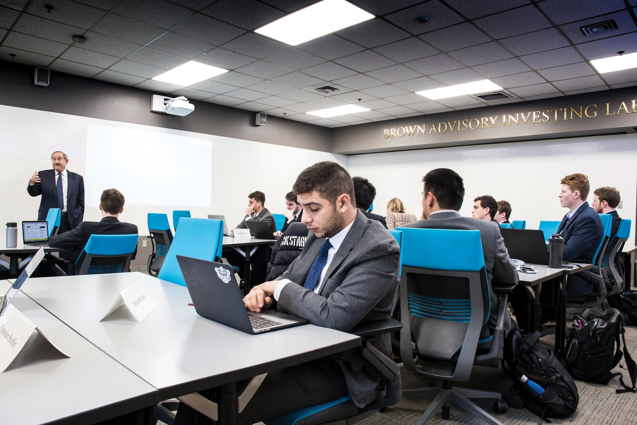 Students dress for success in the Brown Advisory Group investment program