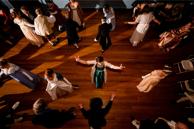 Aerial view of WC-All English Dance Class