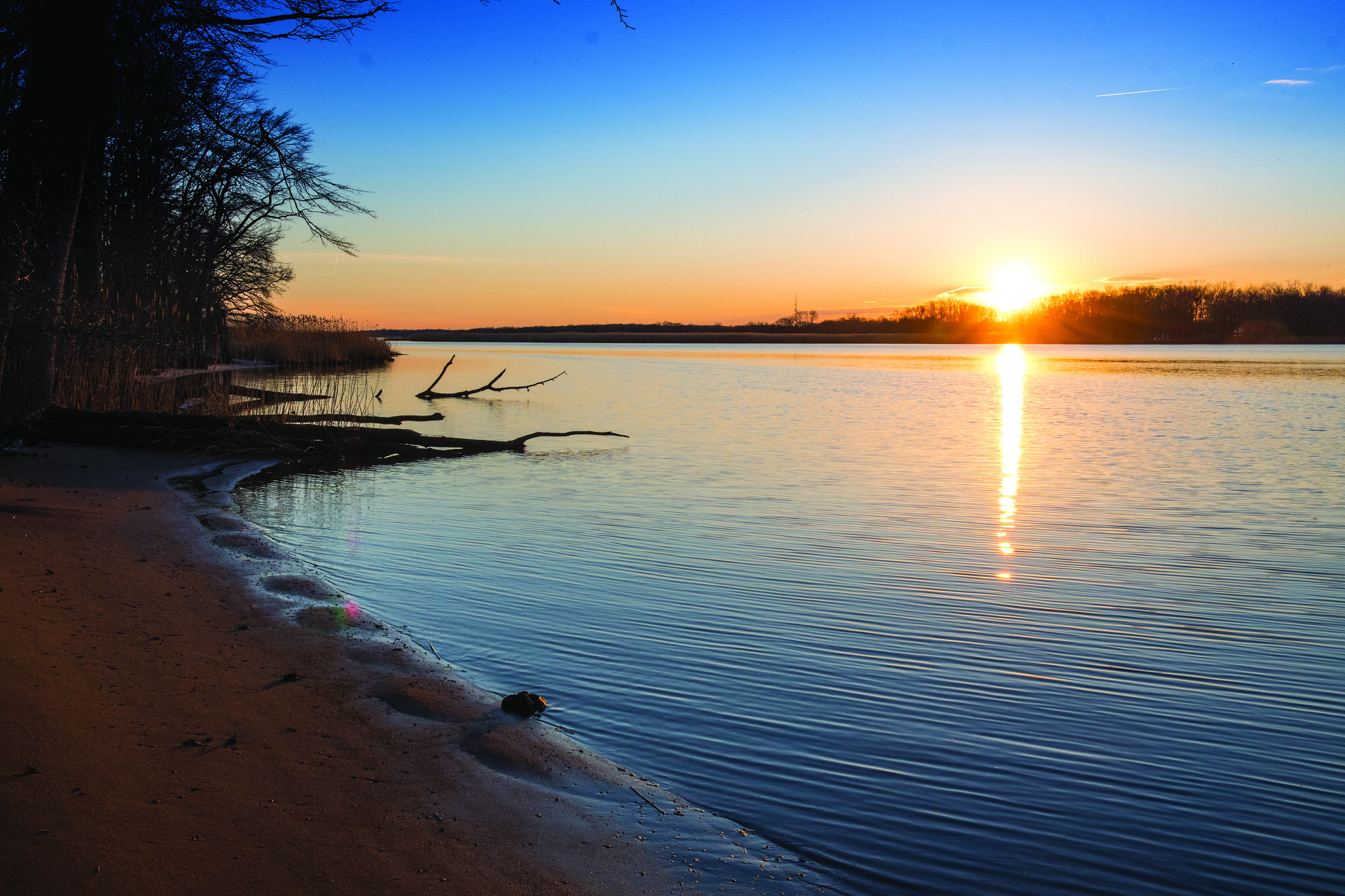 sun on water
