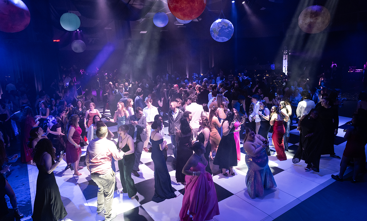 students dancing