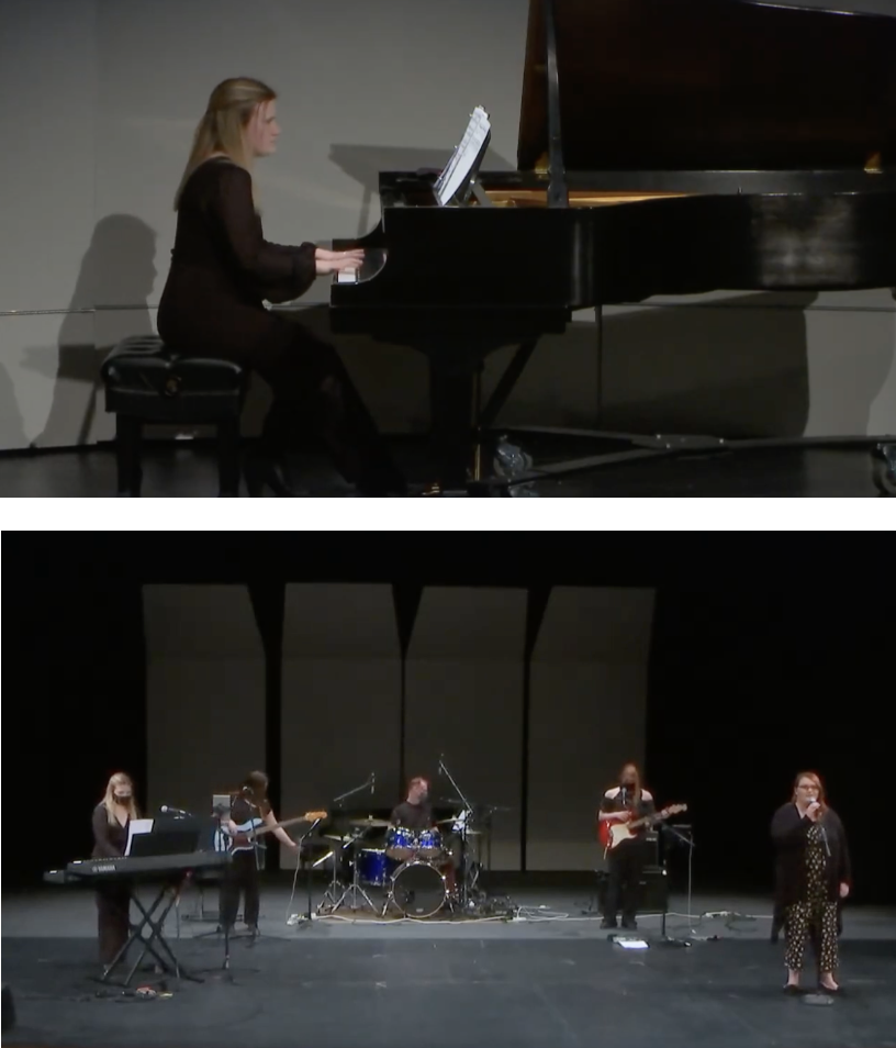 Annie Javitt playing piano