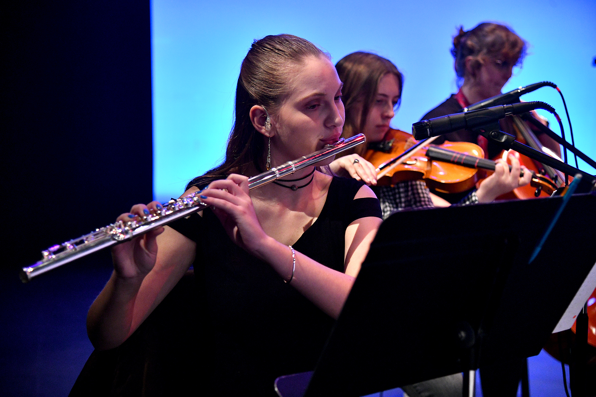 students playing instruments
