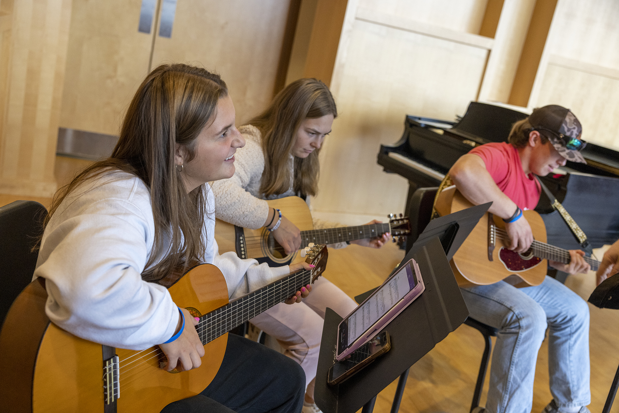 students playing guitar