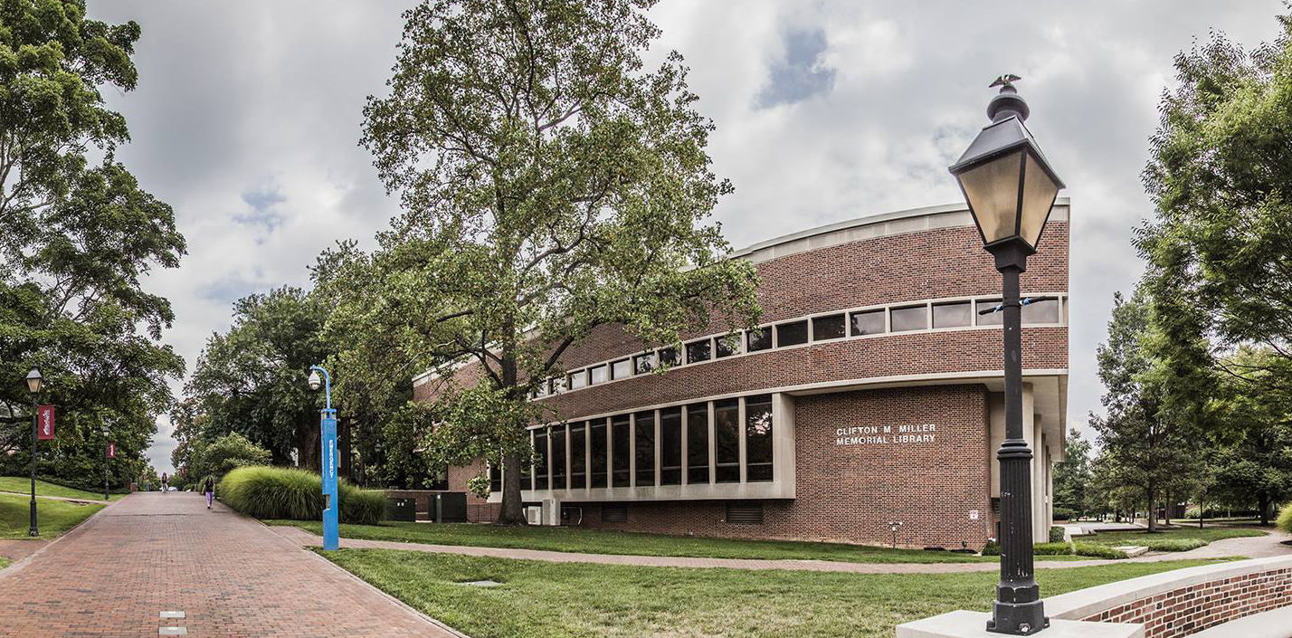 Front view of Miller Library