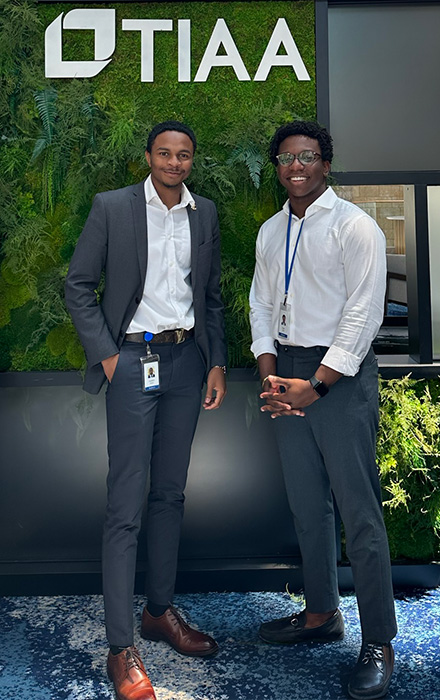 an intern and supervisor at TIAA