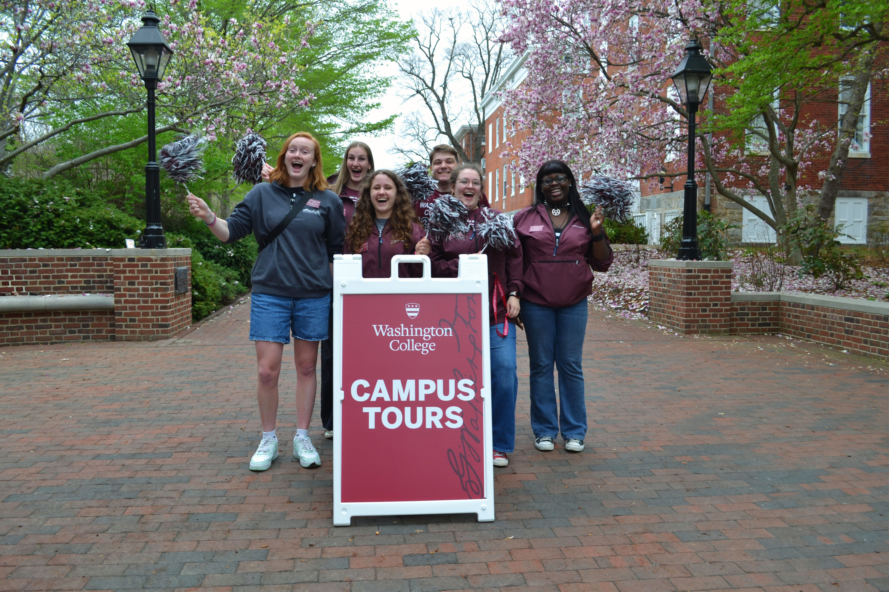 Washington College tour guides known as George's Generals excited to give prospective students campus tours