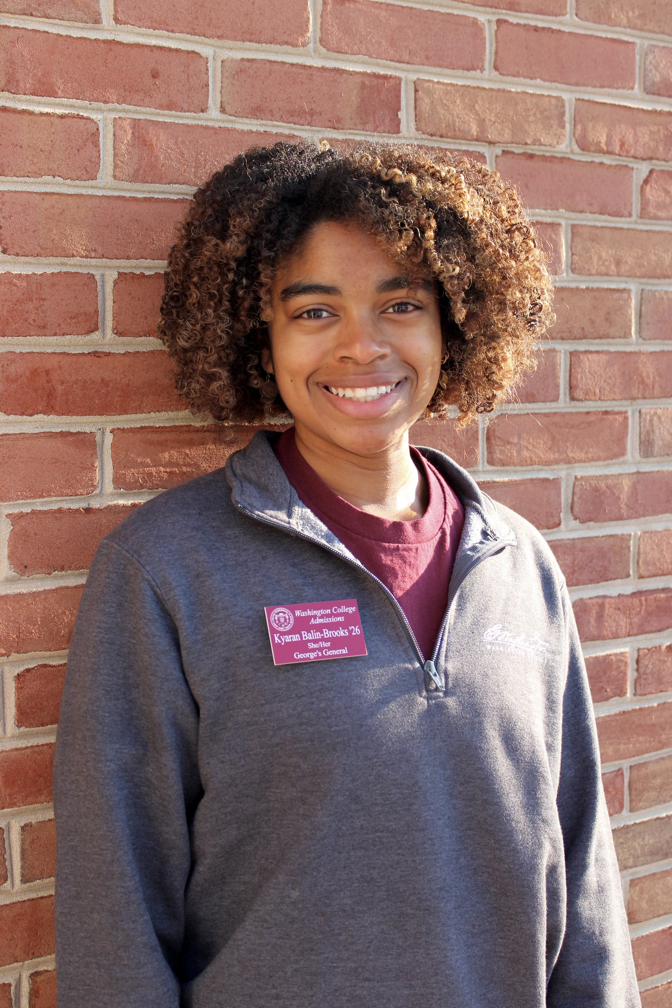 Kyaran Balin-Brooks Washington College Student Ambassador George's General Tour Guide