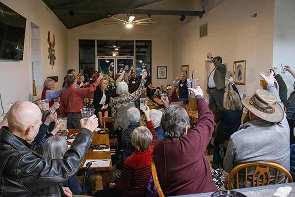 alumni toast George Washington's birthday