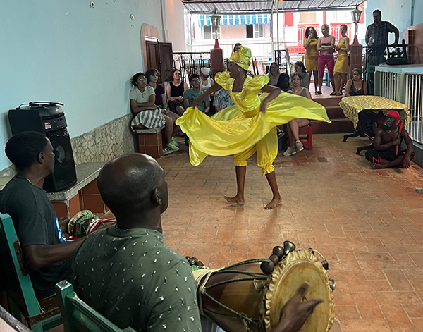 a woman dances in Cuba