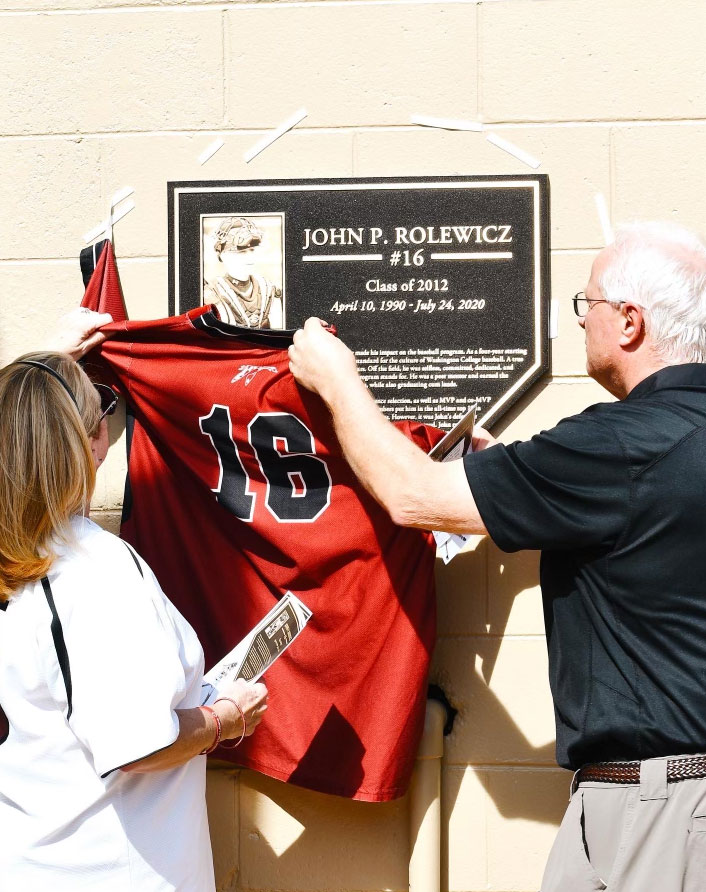 Home plate dedciation ceremony in honor of John Rolewicz