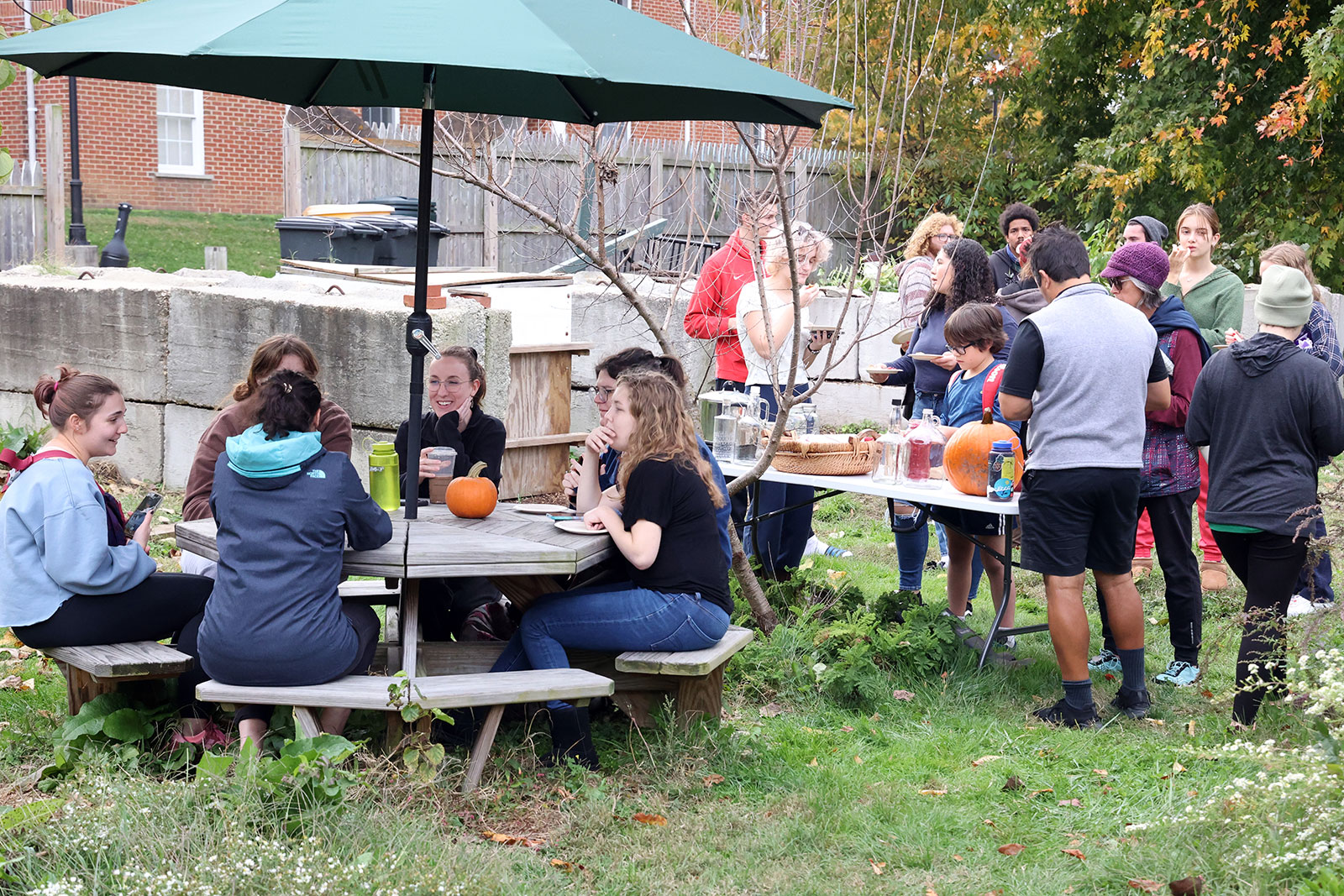 Oktoberfest celebration at the campus garden