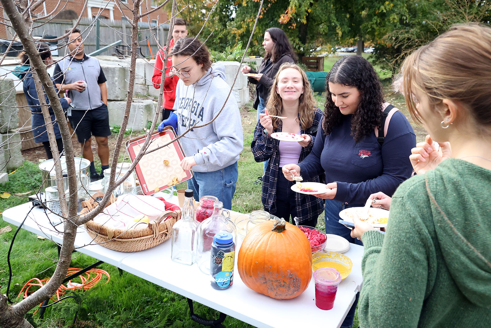 Oktoberfest celebration at the campus garden