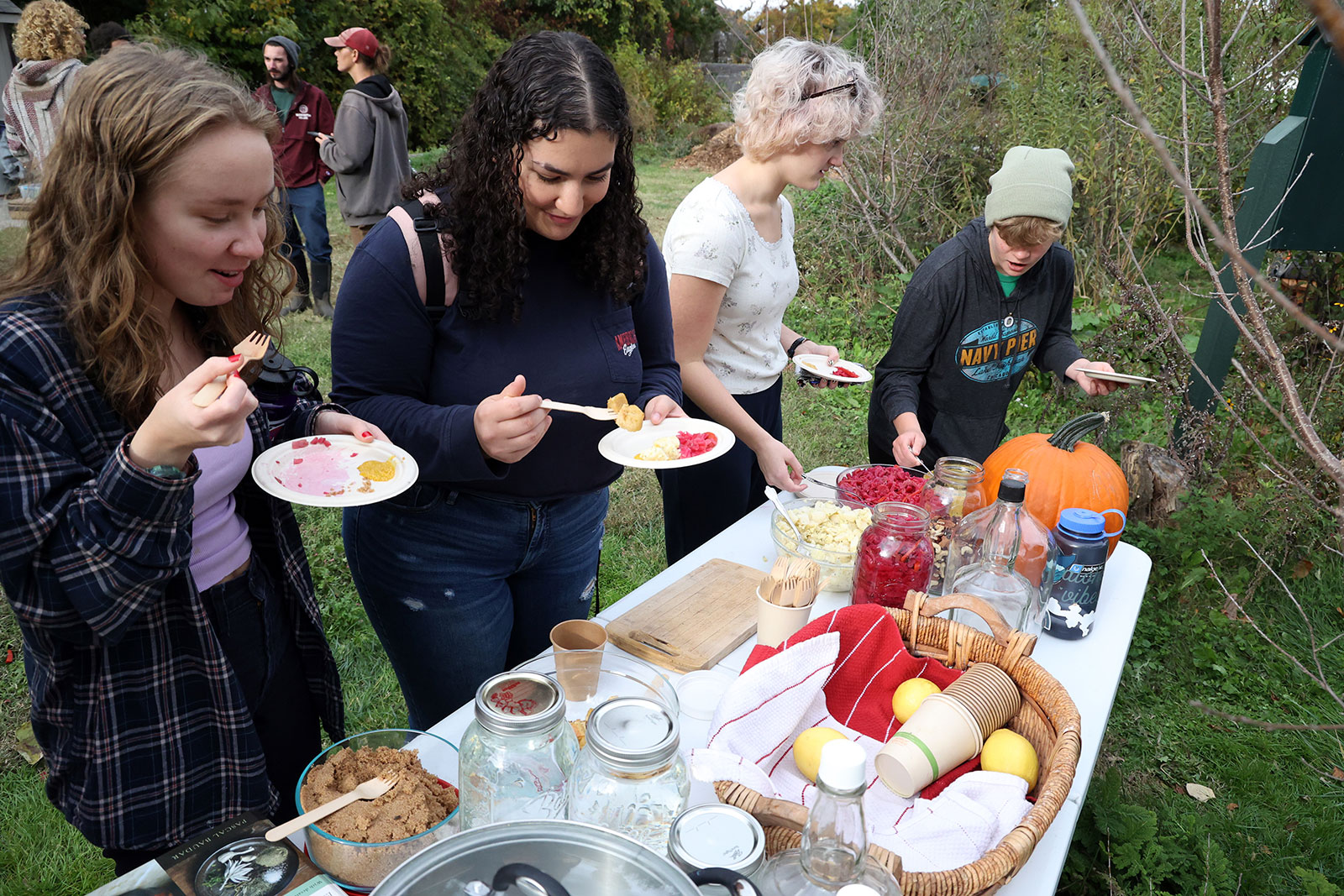 Oktoberfest celebration at the campus garden