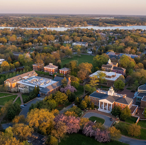 Campus Drone Shot
