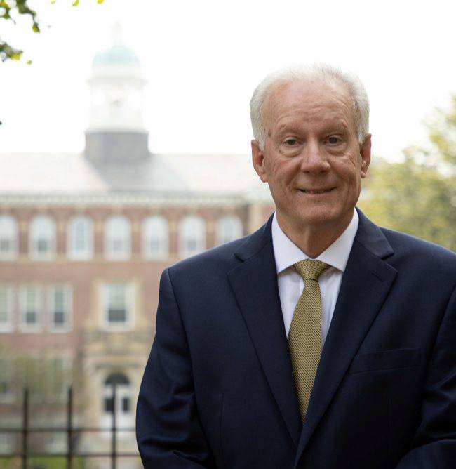 president matthews in front of smith