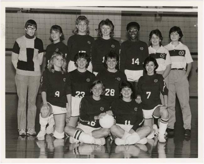 old photo of wc volleyball team