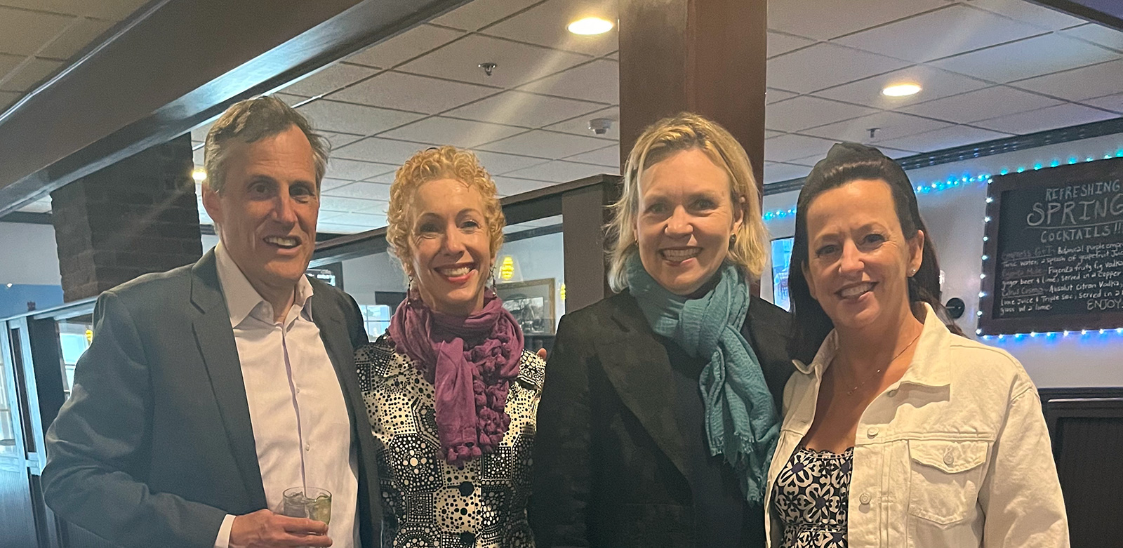 Tom Tansi '85, Amy d'Ablemont Burnes '85, Molly Hussman Ellis '85 and Leslie d'Ablemont Feeley '88 met in Connecticut this summer.