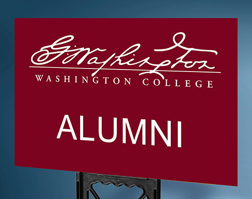 Washington College alumni yard sign