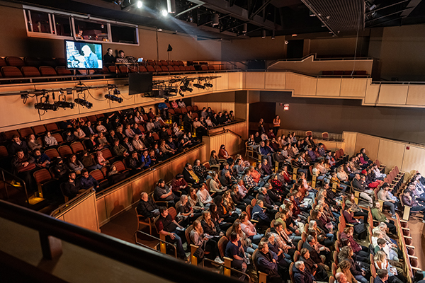 An audience in Decker Theatre