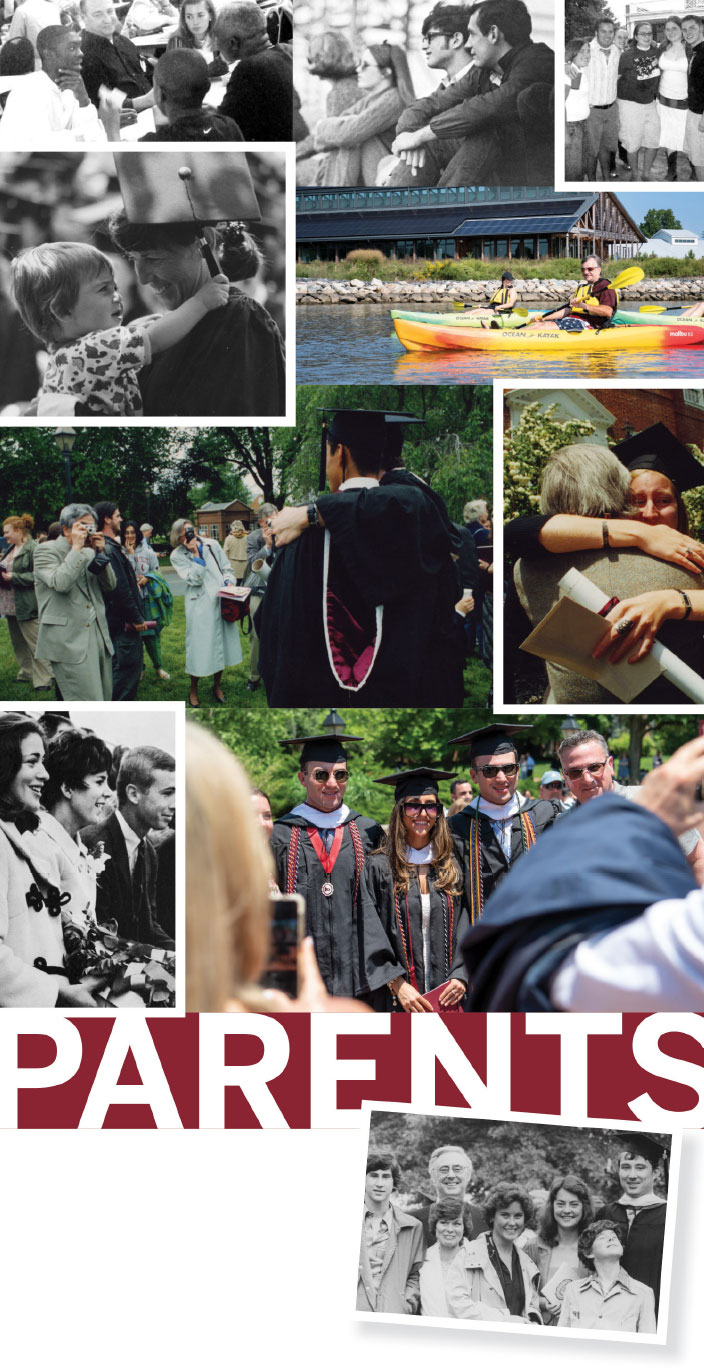 Collage of photos of families celebrating WC grads