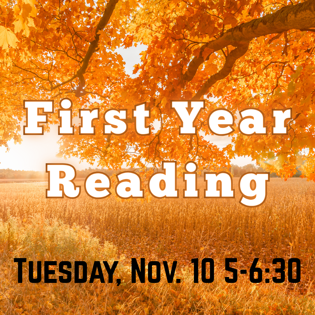Autumn-themed graphic with date and time for First-Year Reading 2026