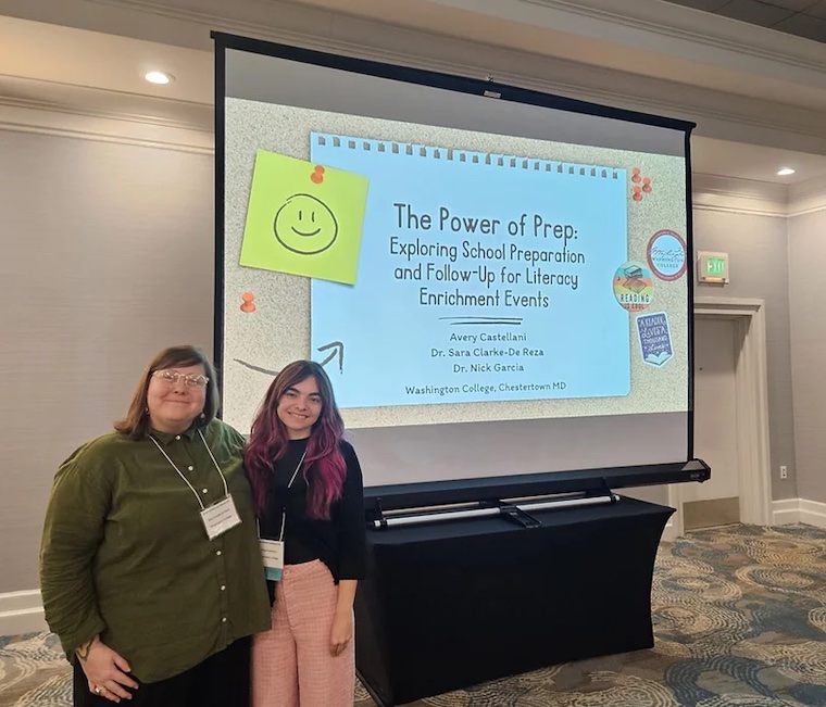 Avery Castellani and Professor Clark-De Reza present at the Eastern Educational Research Association Conference