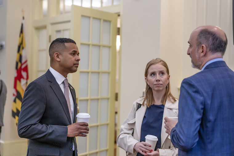 Sec. Monteiro and his Chief of Staff meet with Adam Goodheart of Washington College's Starr Center for the Study of the American Experience