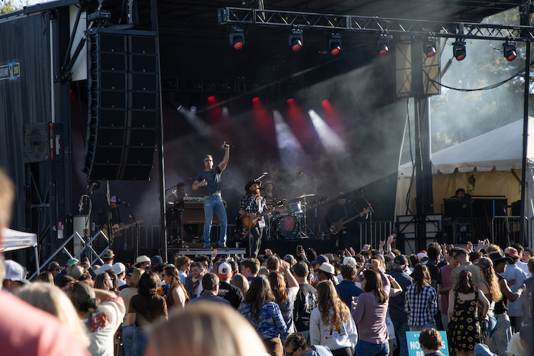 Washington College students cheer on Brothers Osborne during their Admitted Students Day concert. Washington College students cheer on Brothers Osborne during their Admitted Students Day concert.