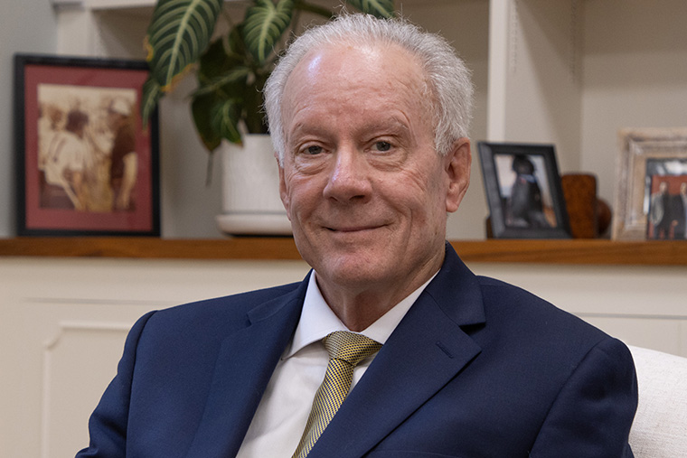 portrait of interim President Bryan Matthews '75