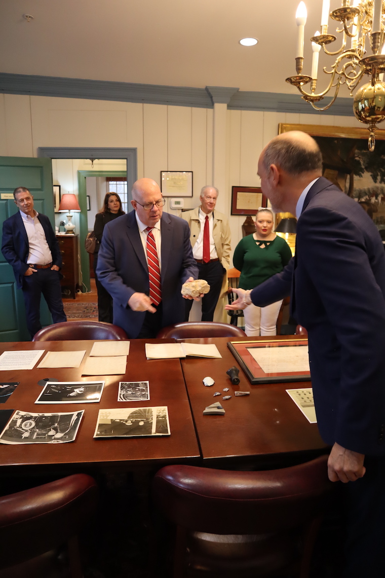 Gov. Hogan tours Washington College's Starr Center for the American Experience. 