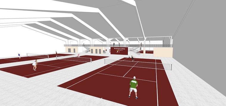Lim Family Tennis Center at Washington College interior