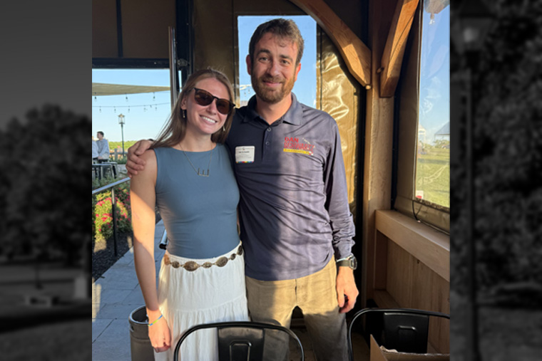 Emily Iampieri '25 and Congressional candidate Dan Schwartz