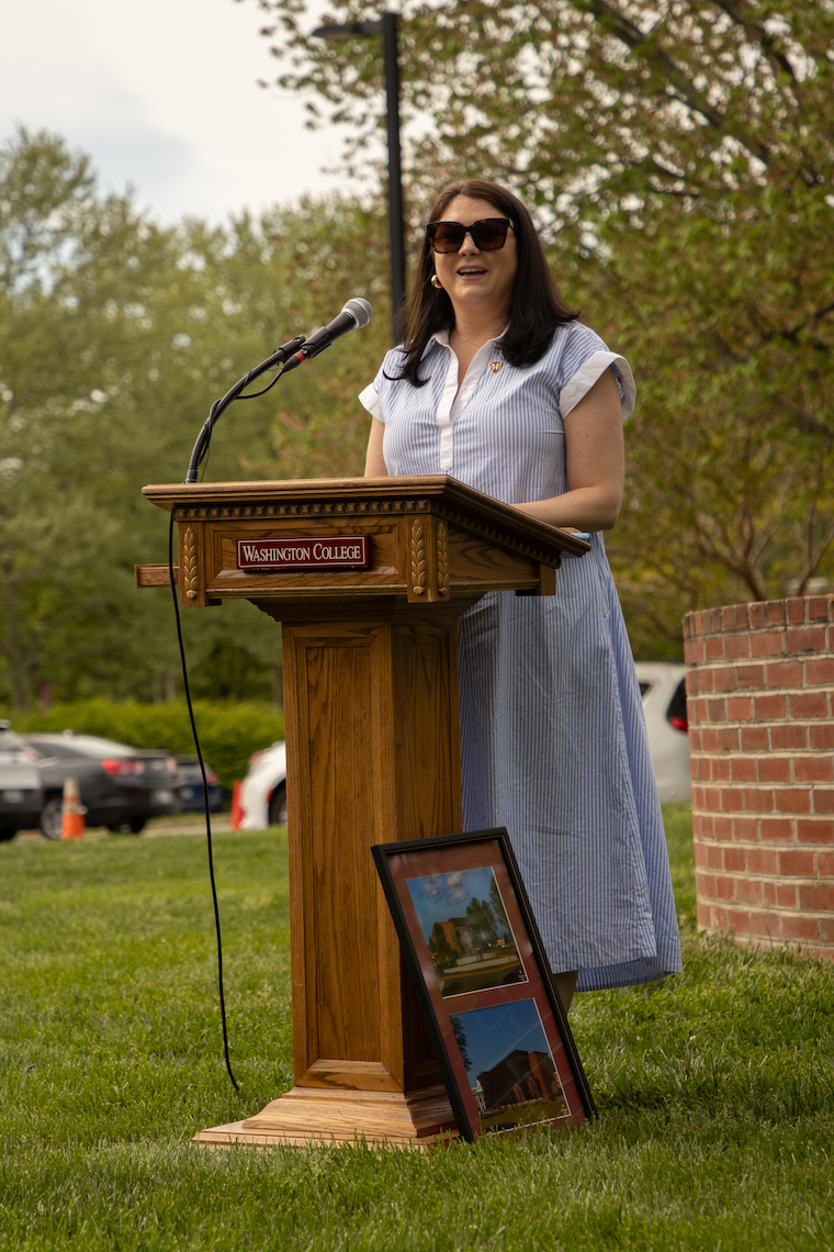  Elizabeth “Beth” Warehime Rizakos ’13, whose historic $15 million gift—the largest from an individual in the college's 242-year history—has made the Warehime School of Businesss possible.