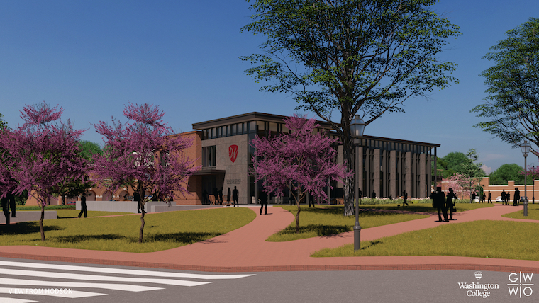 Washington College's Warehime School of Business rendering 