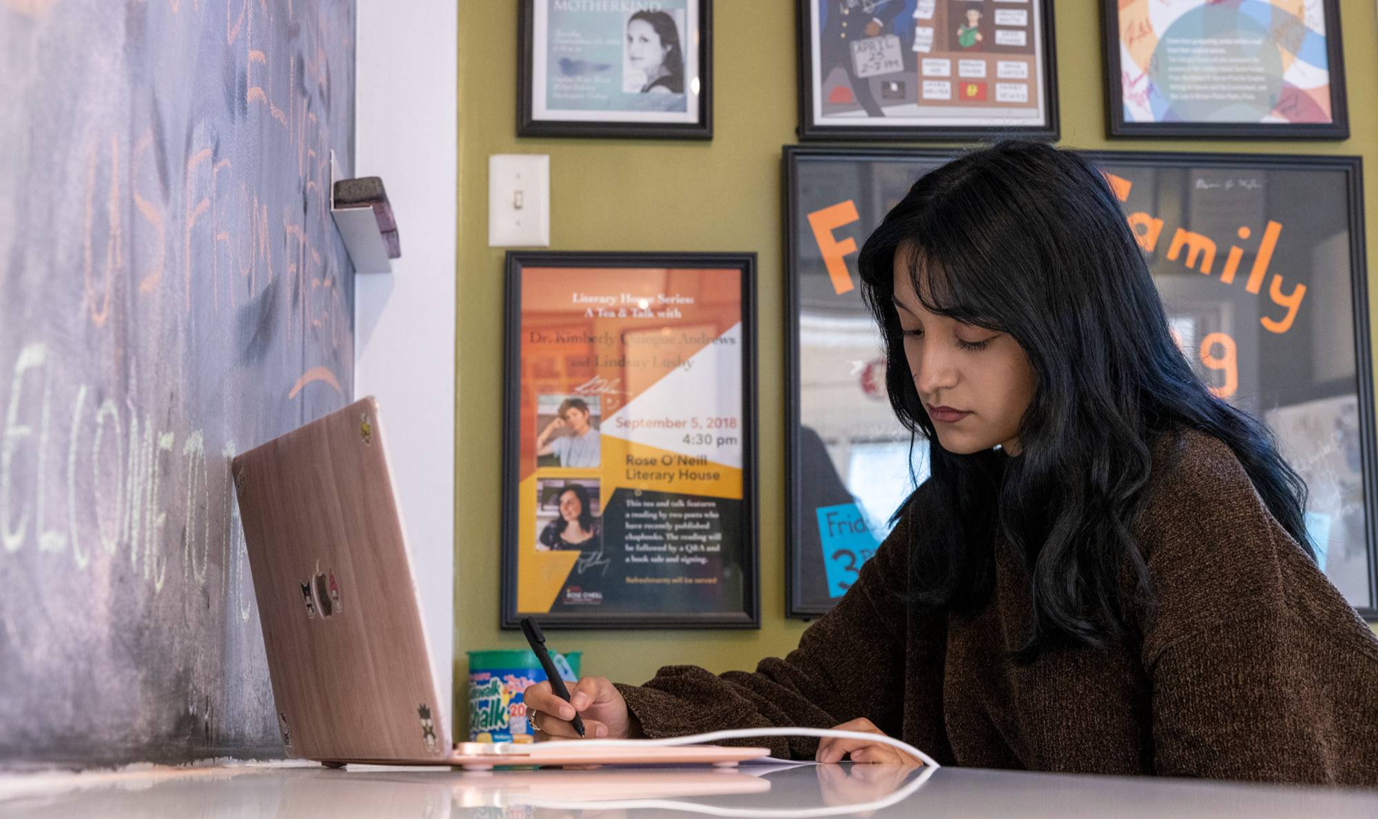 student working