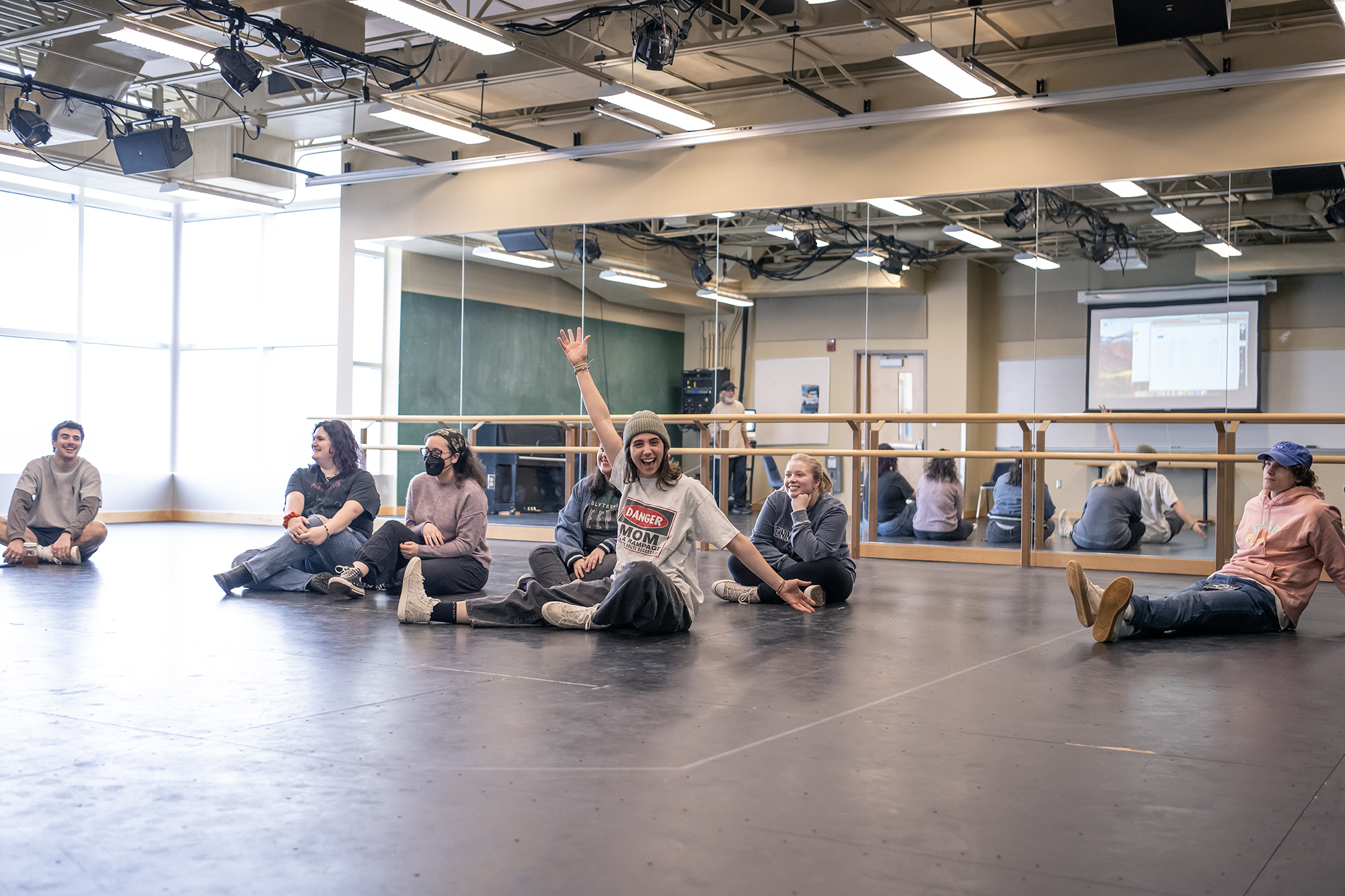 students in the dance studio