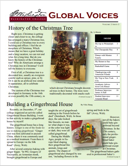 Fall 2015 Newsletter Two Cover Image