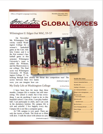 Fall 2016 Newsletter Two Cover Image