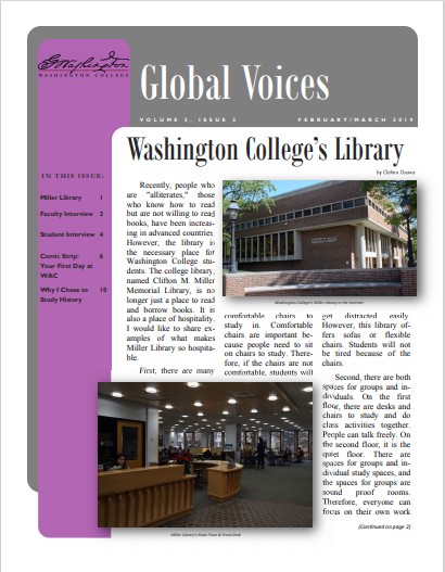 Spring 2019 Newsletter One Cover Image